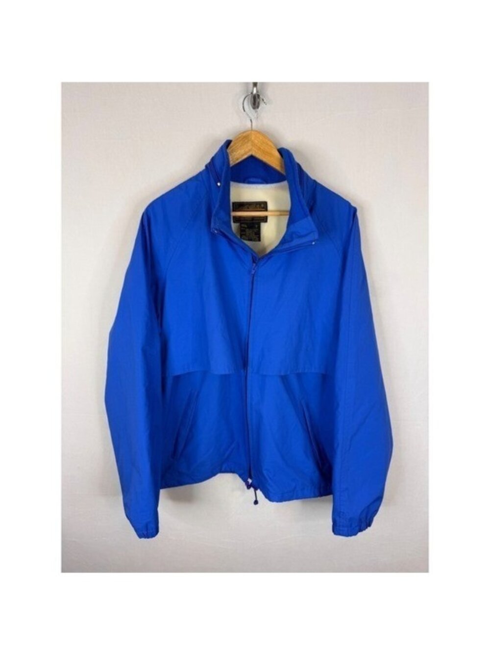 Eddie Bauer Mens Vintage Gore-Tex Windbreaker Jacket Blue Men L Full Zip Coat